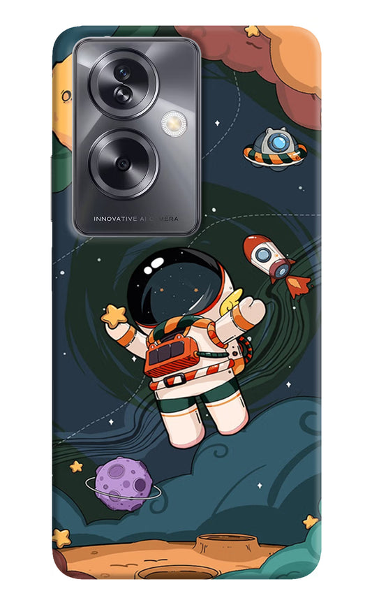 Cartoon Astronaut Oppo A79 5G Hard Case Back Cover by Casekaro