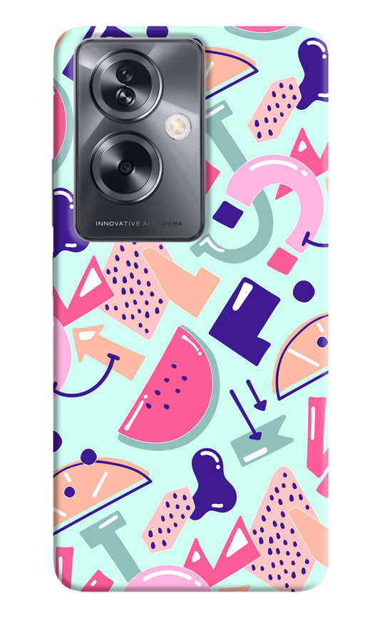 Doodle Pattern Oppo A79 5G Back Cover