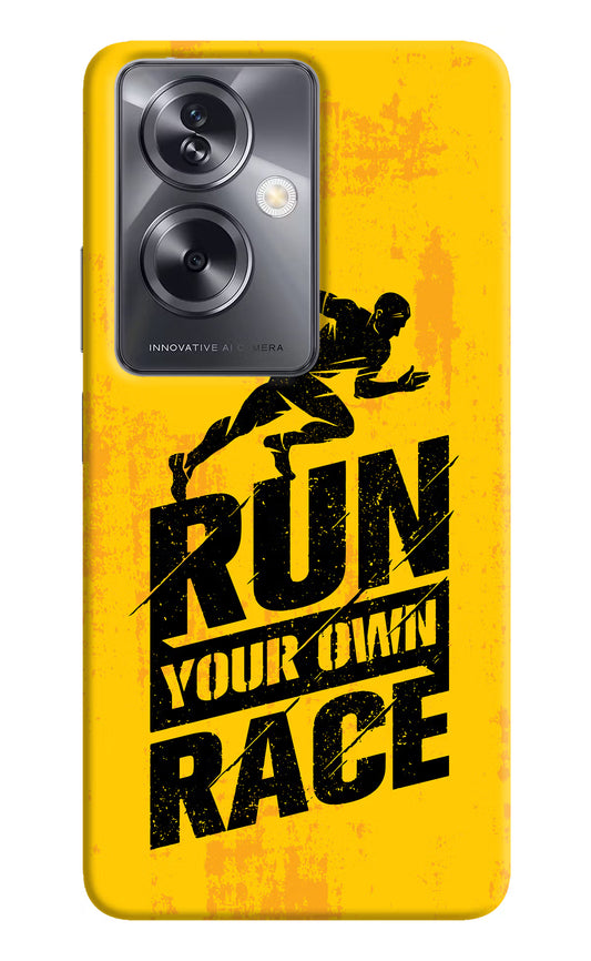 Run Your Own Race Oppo A79 5G Hard Case Back Cover by Casekaro