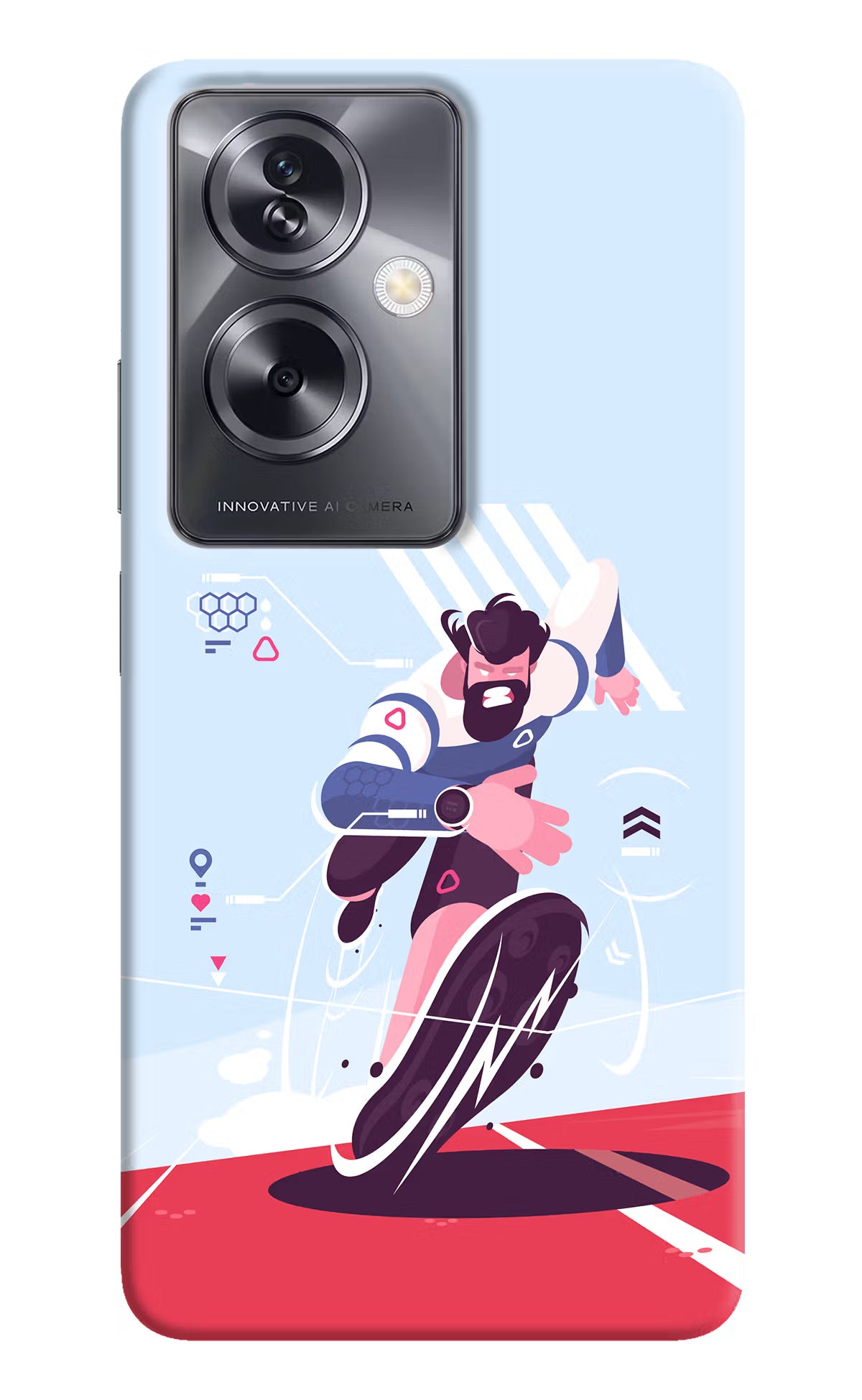 Run Pro Oppo A79 5G Hard Case Back Cover by Casekaro