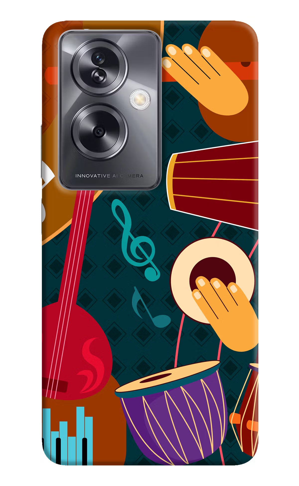 Music Instrument Oppo A79 5G Hard Case Back Cover by Casekaro