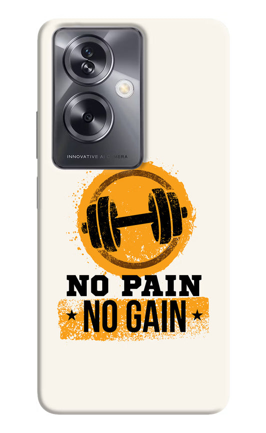 No Pain No Gain Oppo A79 5G Hard Case Back Cover by Casekaro
