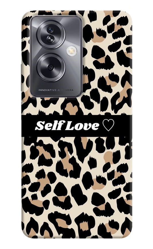 Leopard Print Self Love Oppo A79 5G Hard Case Back Cover by Casekaro