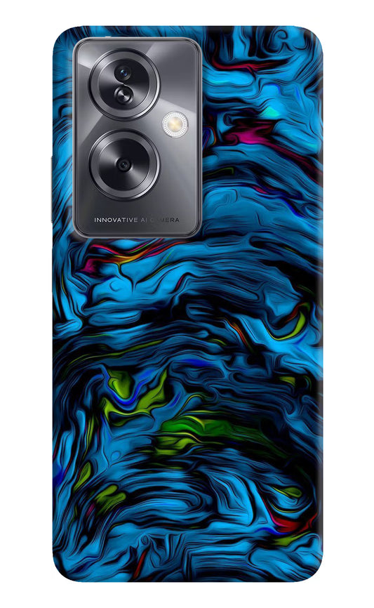 Dark Blue Abstract Oppo A79 5G Hard Case Back Cover by Casekaro