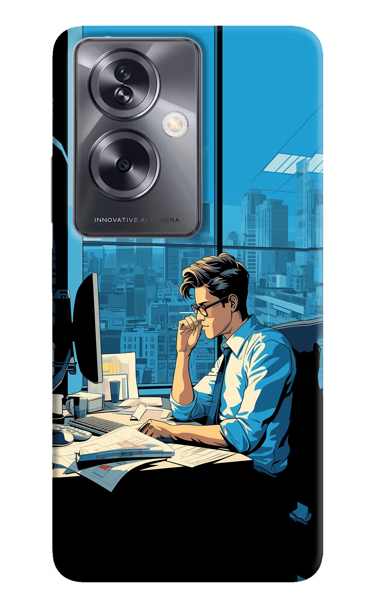 Focused Hustler (AI Generated) Oppo A79 5G Hard Case Back Cover by Casekaro