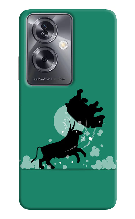 Bull Conqueror Oppo A79 5G Hard Case Back Cover by Casekaro