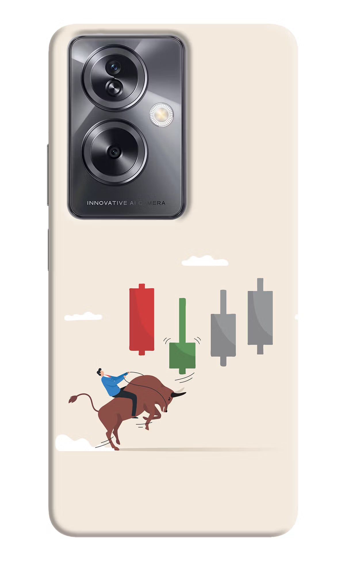 Bull Trading Momentum Oppo A79 5G Hard Case Back Cover by Casekaro