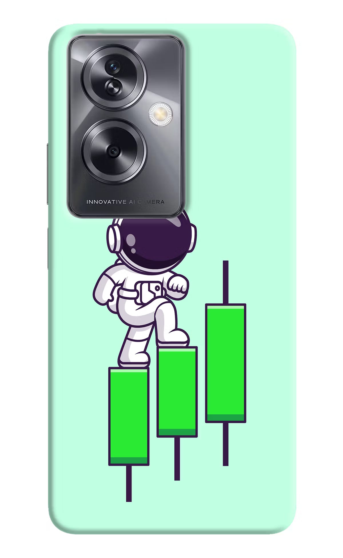 Astronaut Trader Oppo A79 5G Hard Case Back Cover by Casekaro