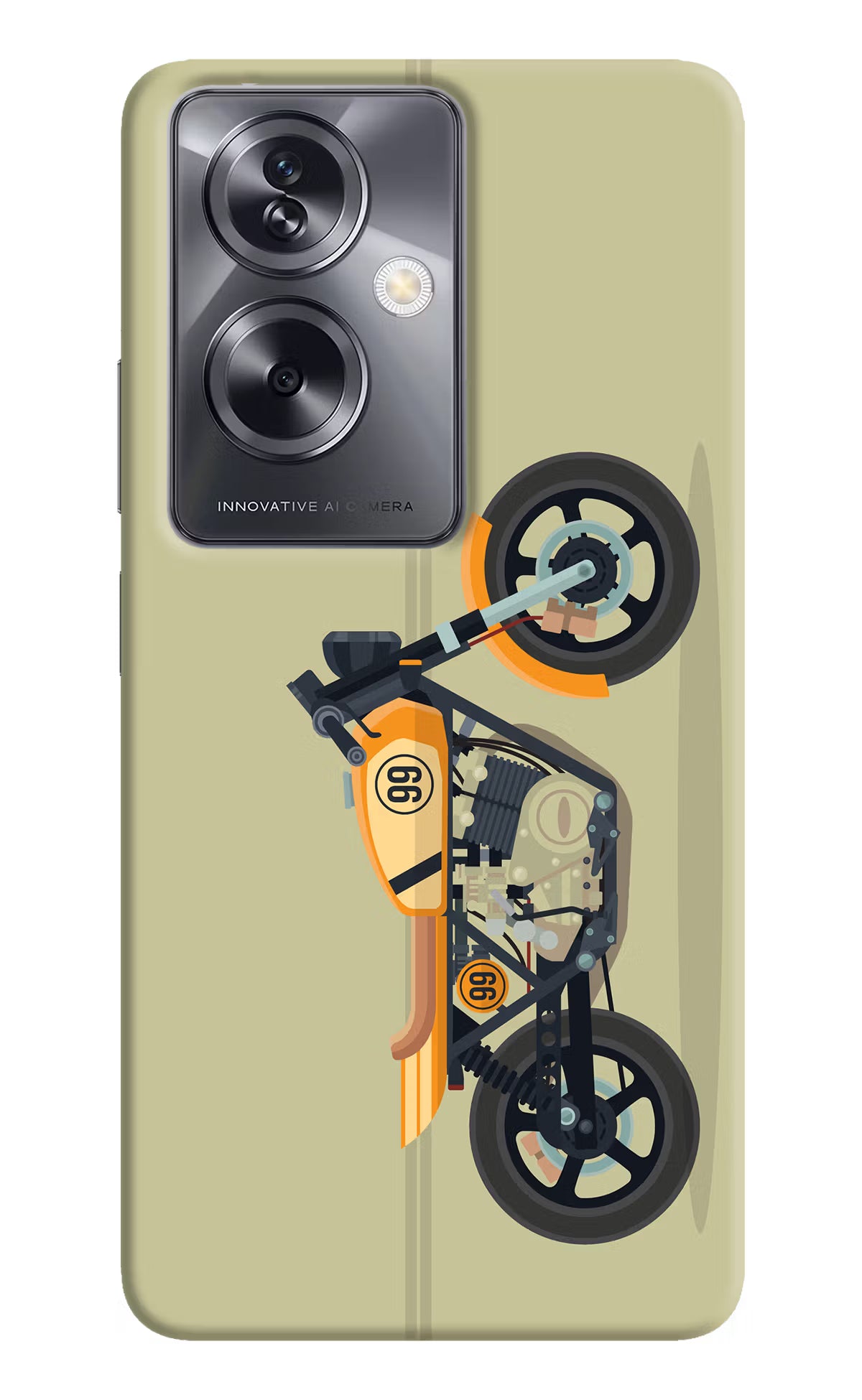 Vertical Speedster Oppo A79 5G Hard Case Back Cover by Casekaro