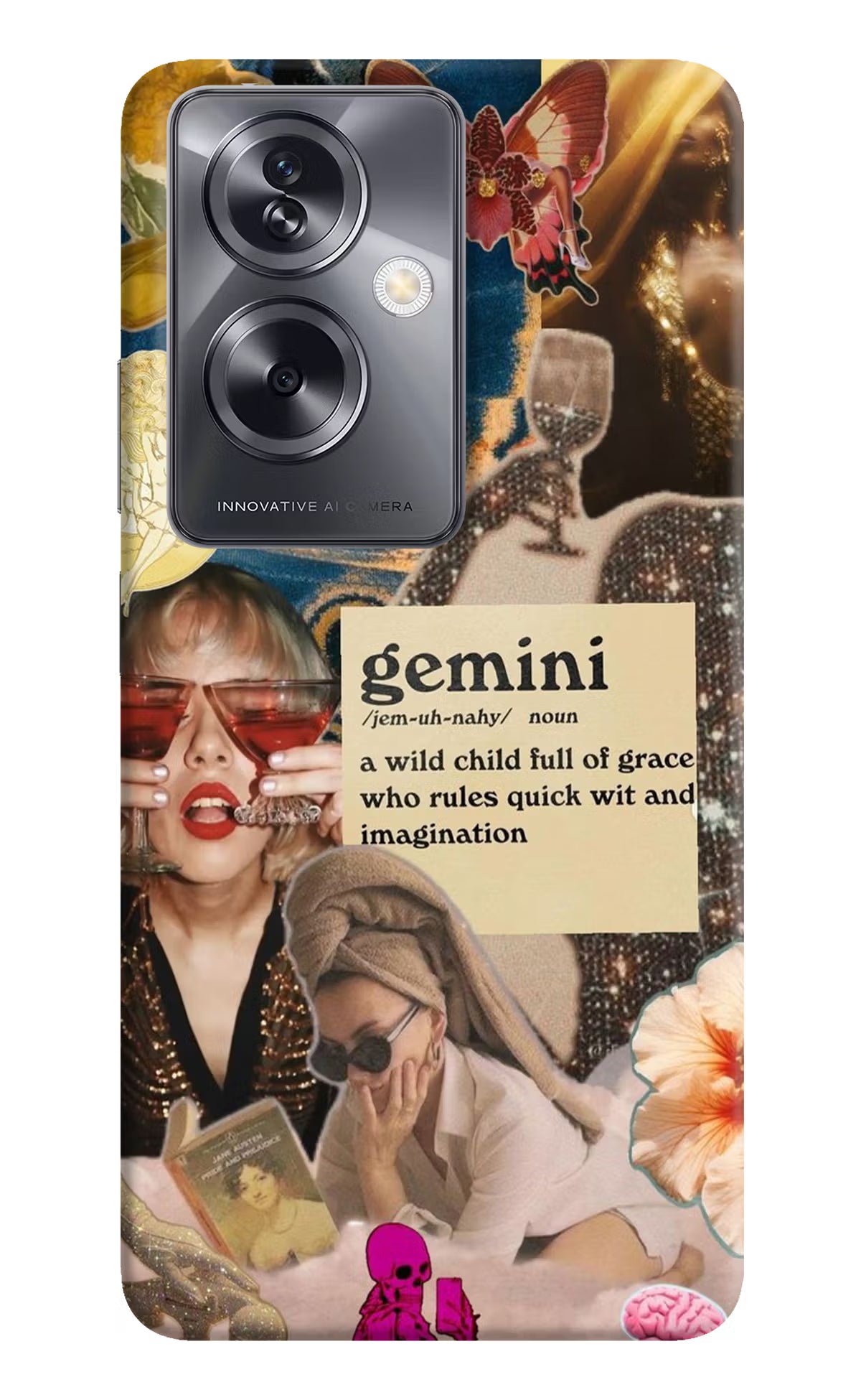 Gemini Zodiac Oppo A79 5G Hard Case Back Cover by Casekaro
