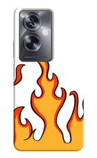 Fired Up – White Oppo A79 5G Hard Case Back Cover by Casekaro