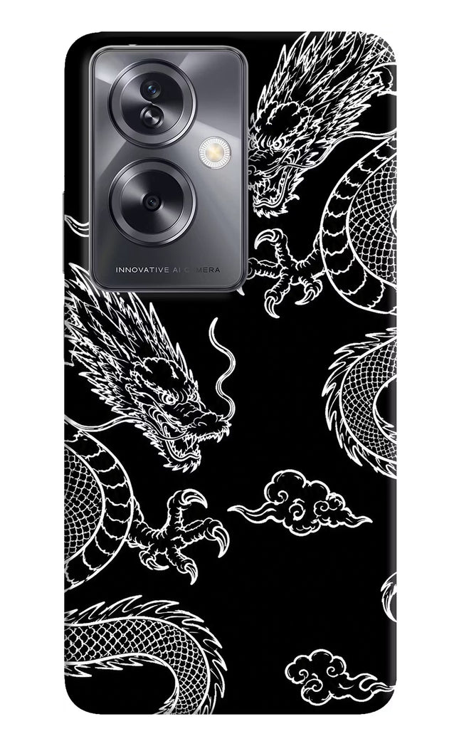Twin Dragons Oppo A79 5G Hard Case Back Cover by Casekaro