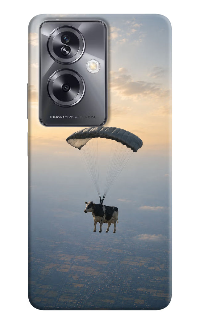 Skydiving Cow Oppo A79 5G Hard Case Back Cover by Casekaro