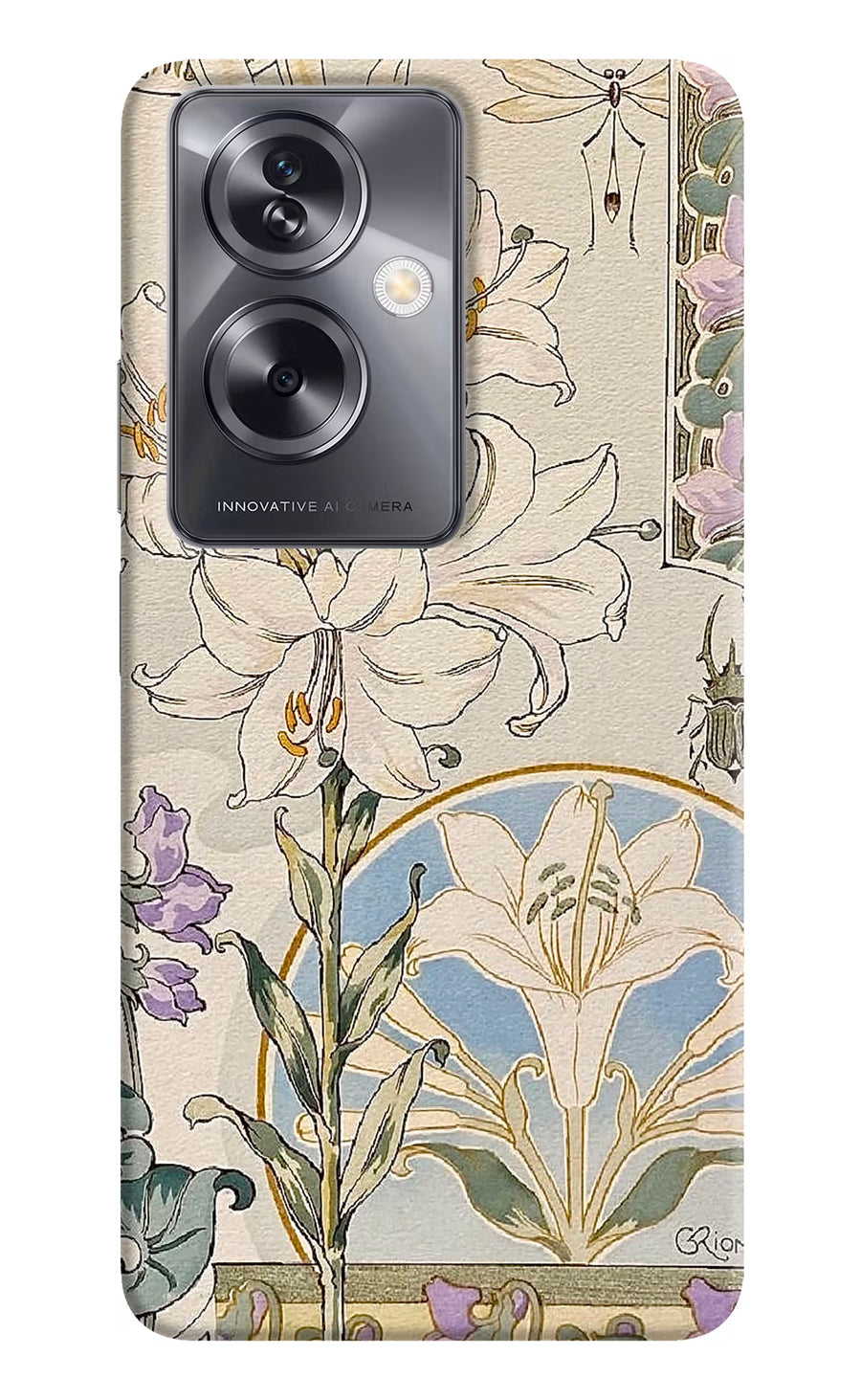 White Lily Oppo A79 5G Back Cover, Hard case