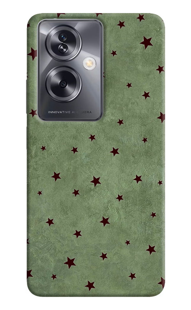 Green Stars Oppo A79 5G Hard Case Back Cover by Casekaro