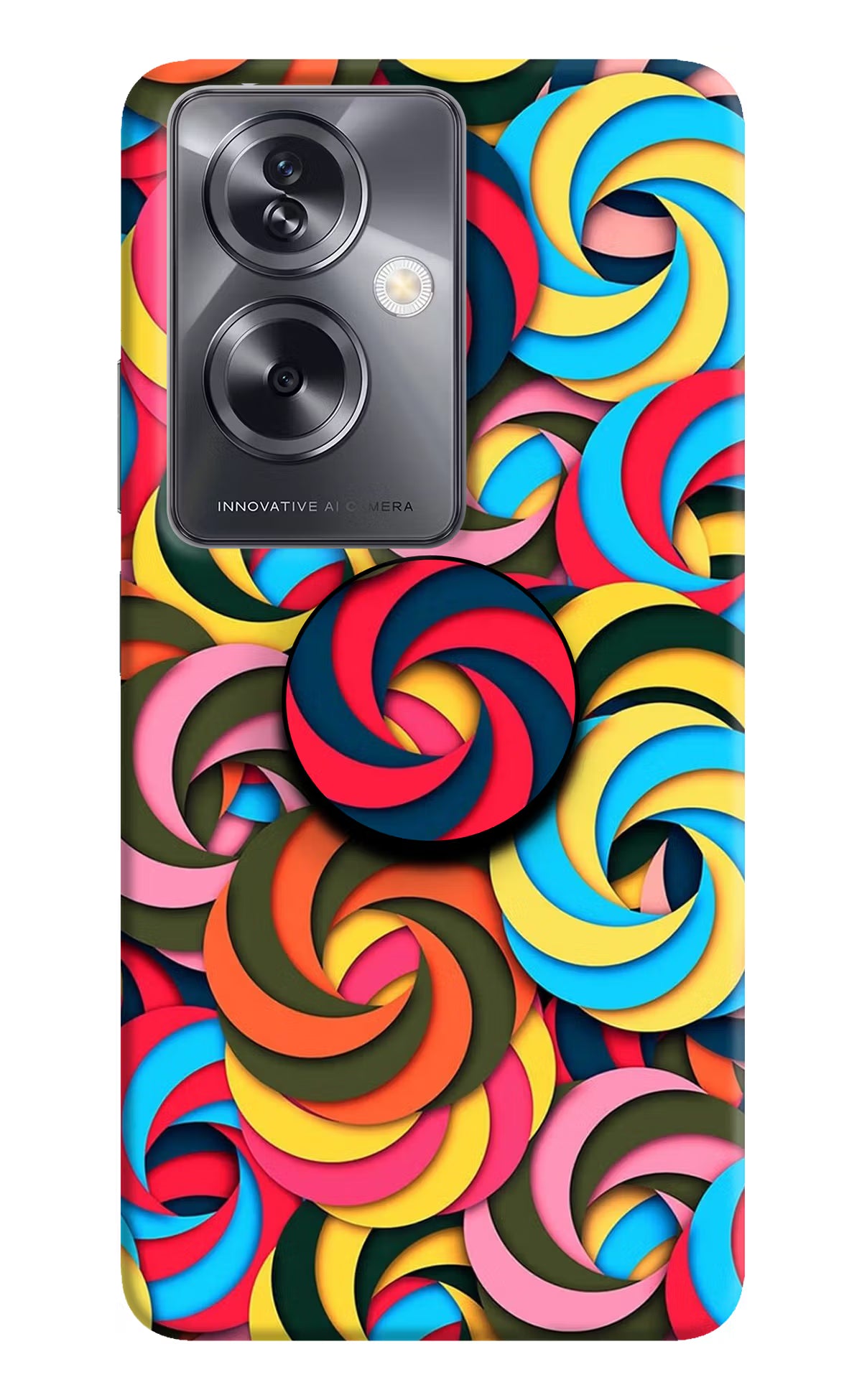 Spiral Pattern Oppo A79 5G Pop Case by Casekaro