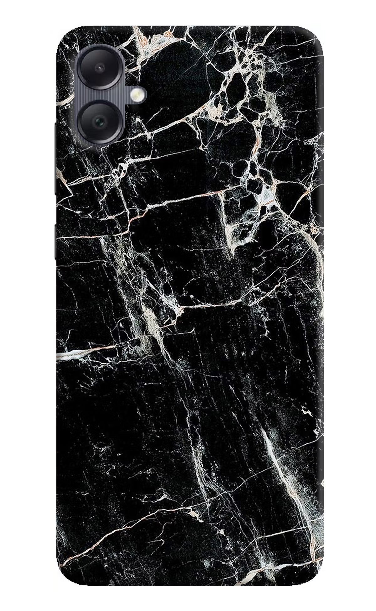 Black Marble Texture Samsung A05 Hard Case Back Cover by Casekaro