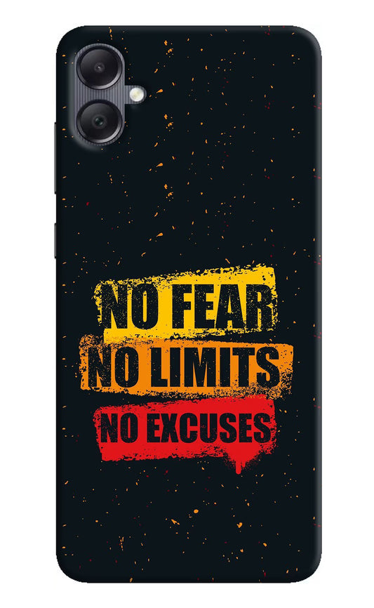 No Fear No Limits No Excuse Samsung A05 Hard Case Back Cover by Casekaro