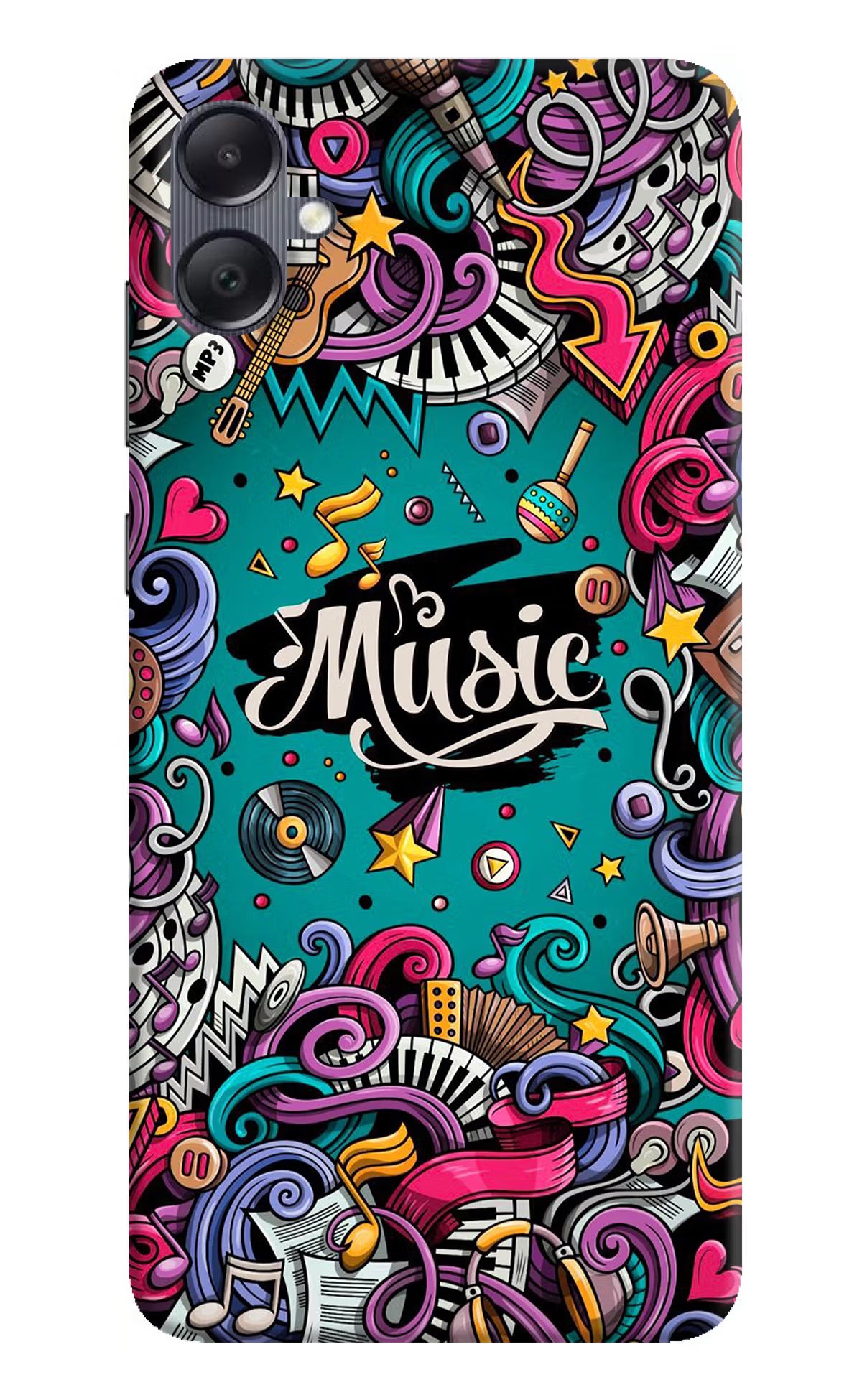 Music Graffiti Samsung A05 Hard Case Back Cover by Casekaro