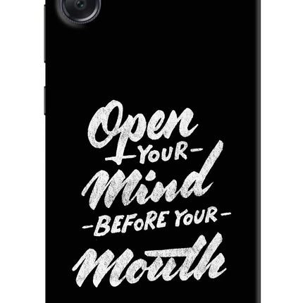 Open Your Mind Before Your Mouth Samsung A05 Hard Case Back Cover by Casekaro