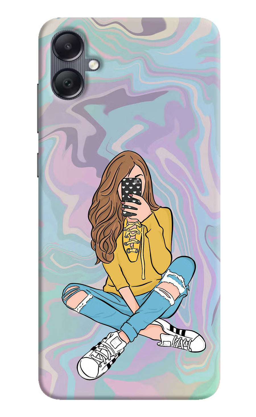 Selfie Girl Samsung A05 Back Cover, Hard case