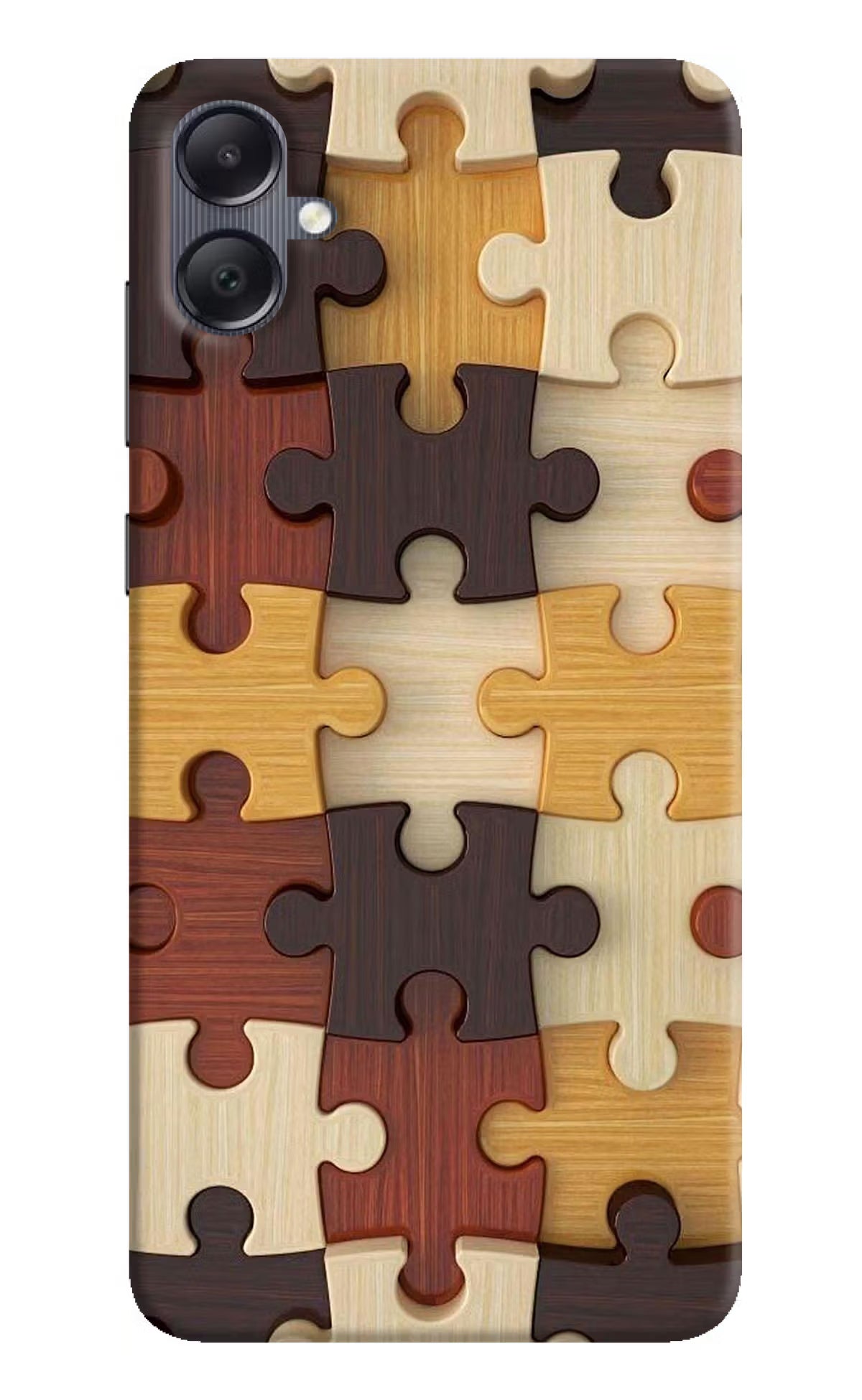 Wooden Puzzle Samsung A05 Hard Case Back Cover by Casekaro