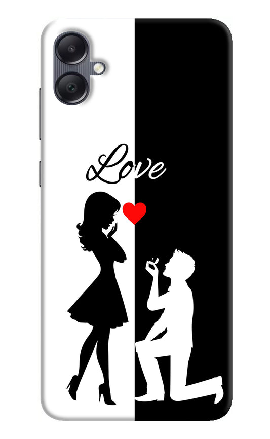 Love Propose Black And White Samsung A05 Back Cover