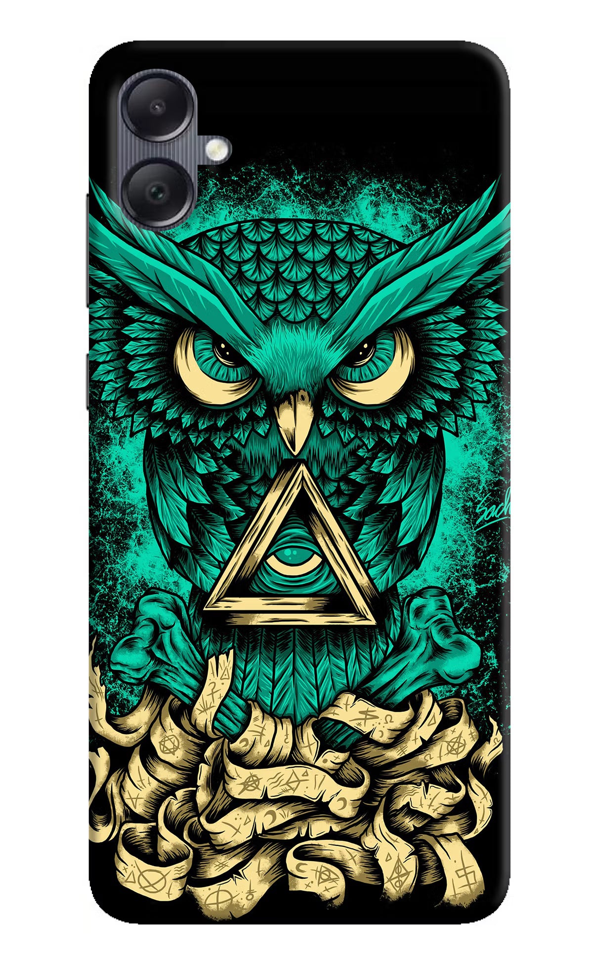 Green Owl Samsung A05 Hard Case Back Cover by Casekaro