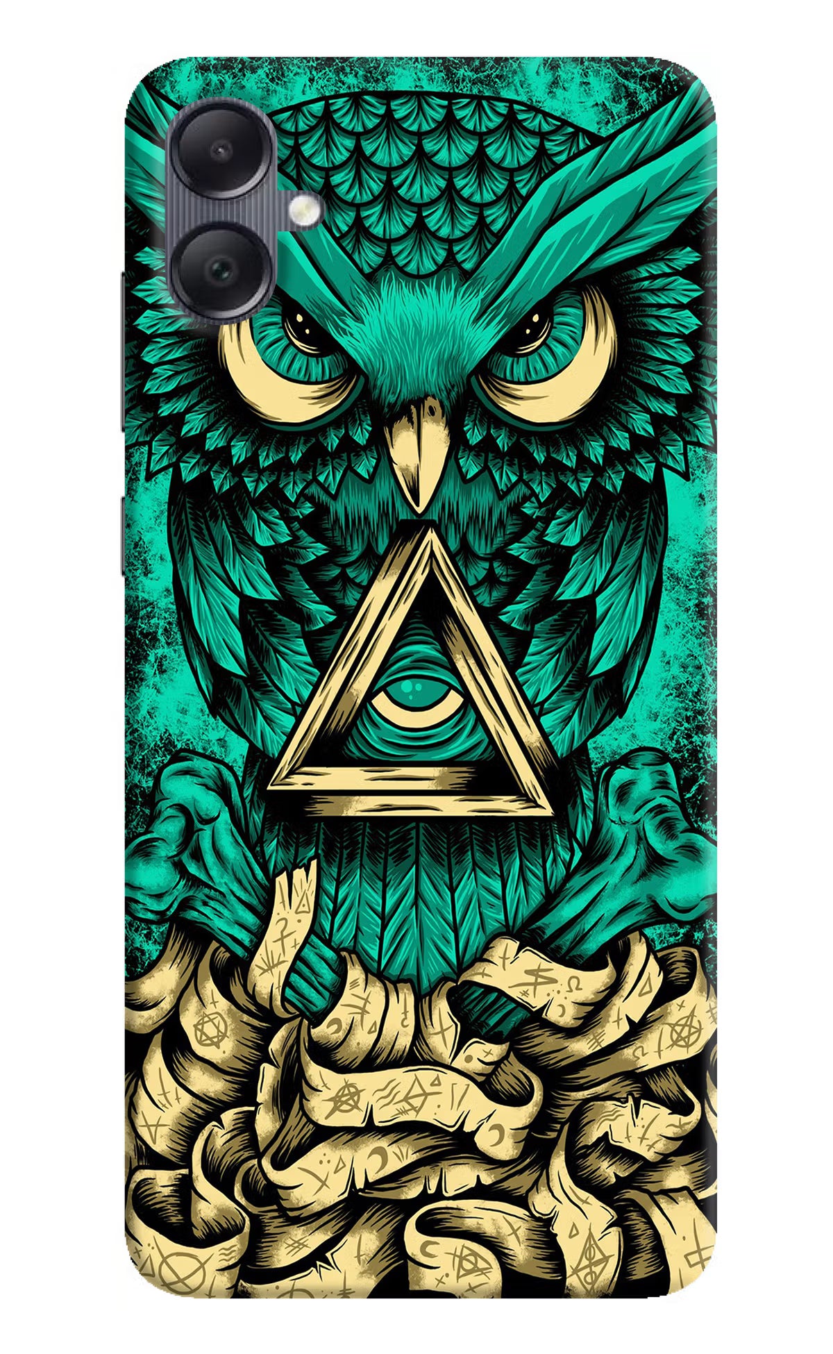 Green Owl Samsung A05 Hard Case Back Cover by Casekaro