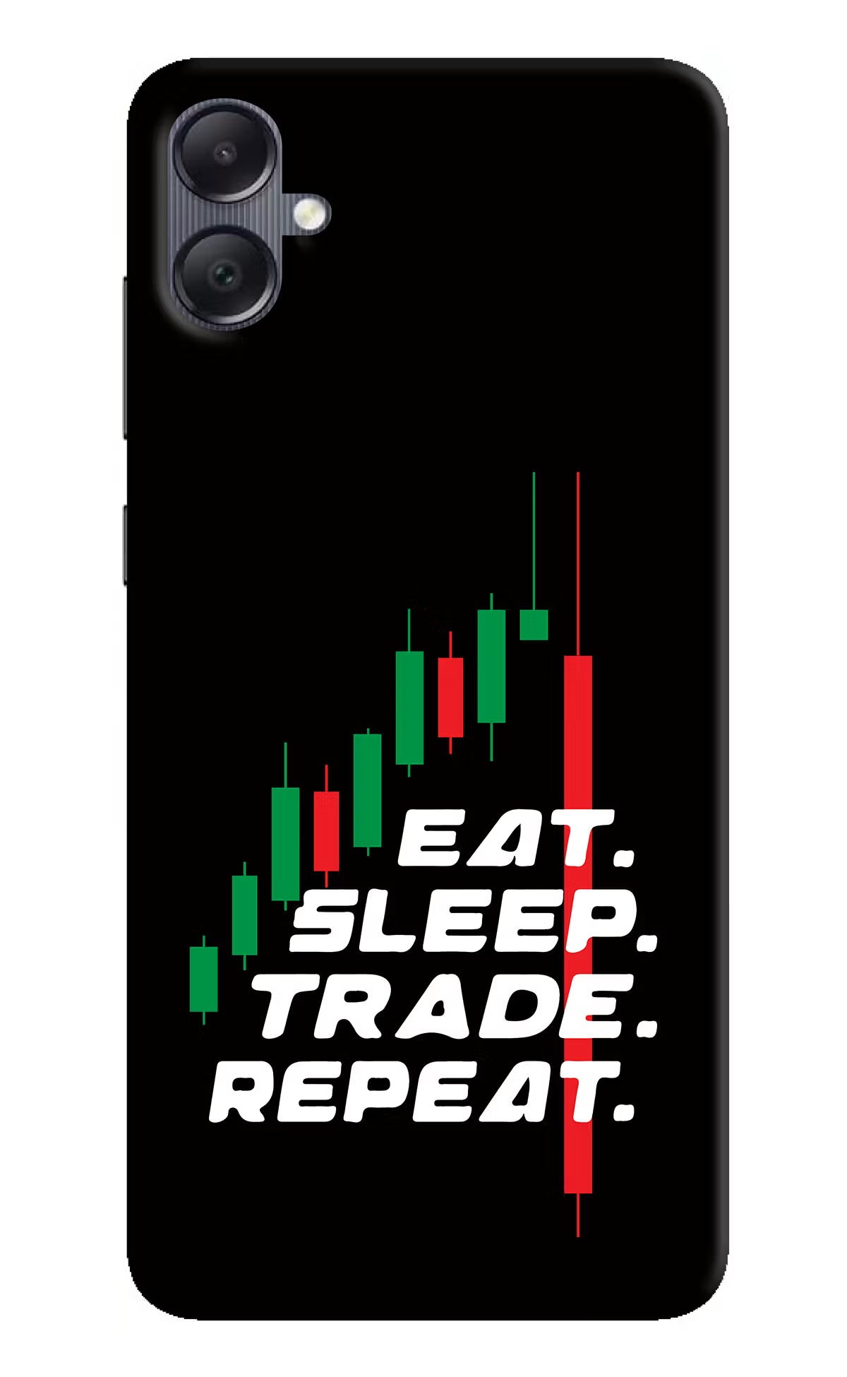 Eat Sleep Trade Repeat Samsung A05 Hard Case Back Cover by Casekaro