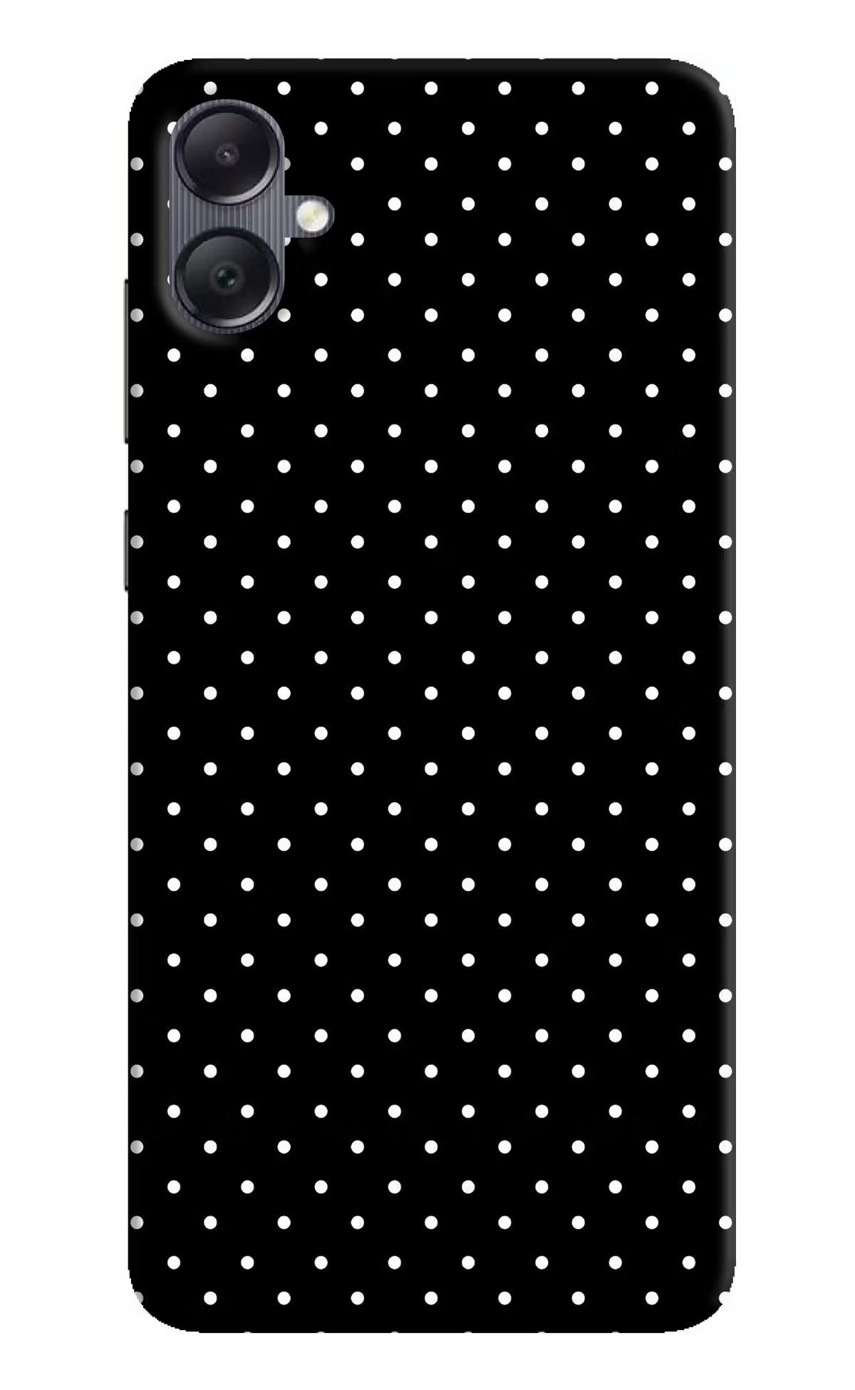 White Dots Samsung A05 Hard Case Back Cover by Casekaro