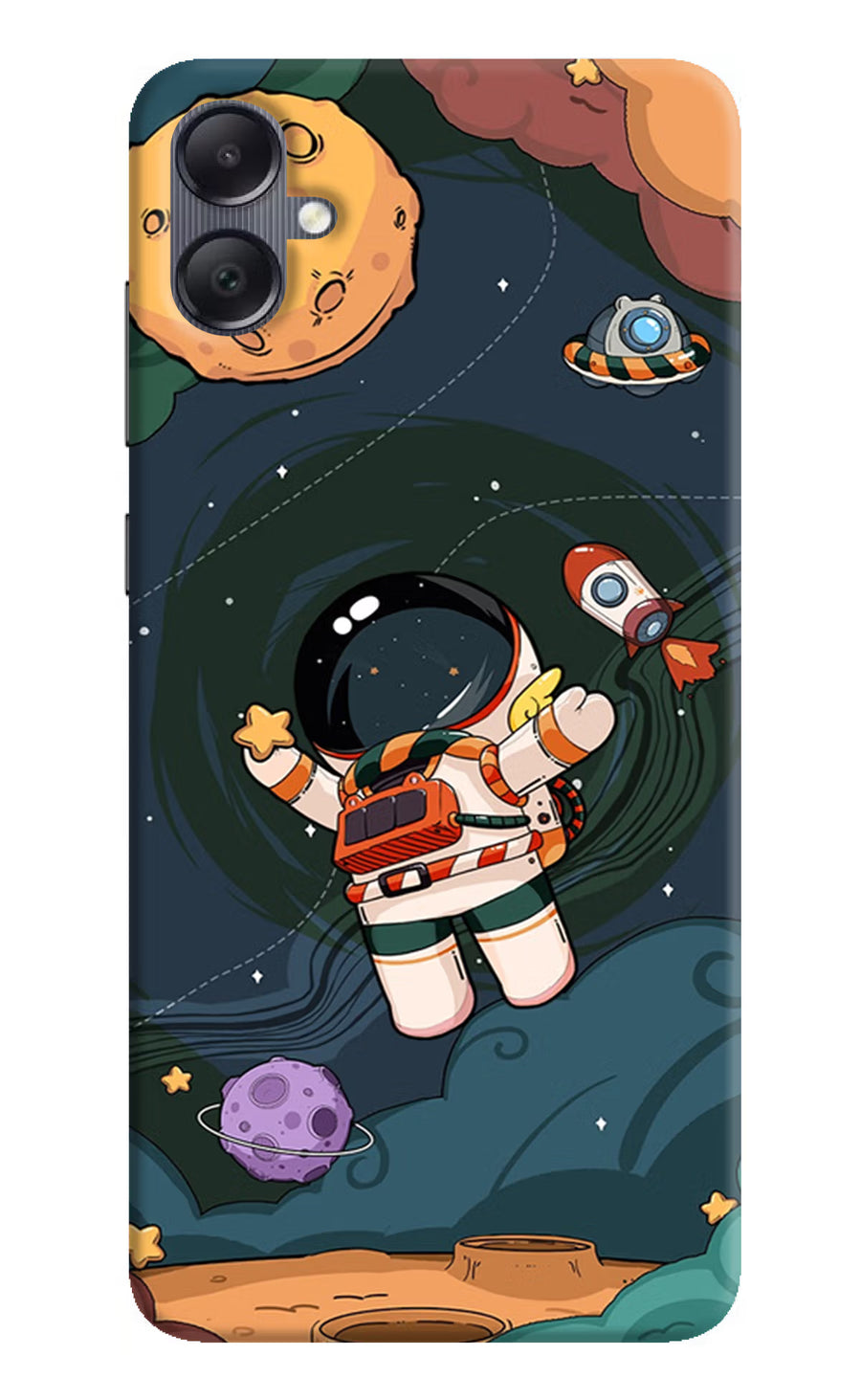 Cartoon Astronaut Samsung A05 Back Cover, Hard case