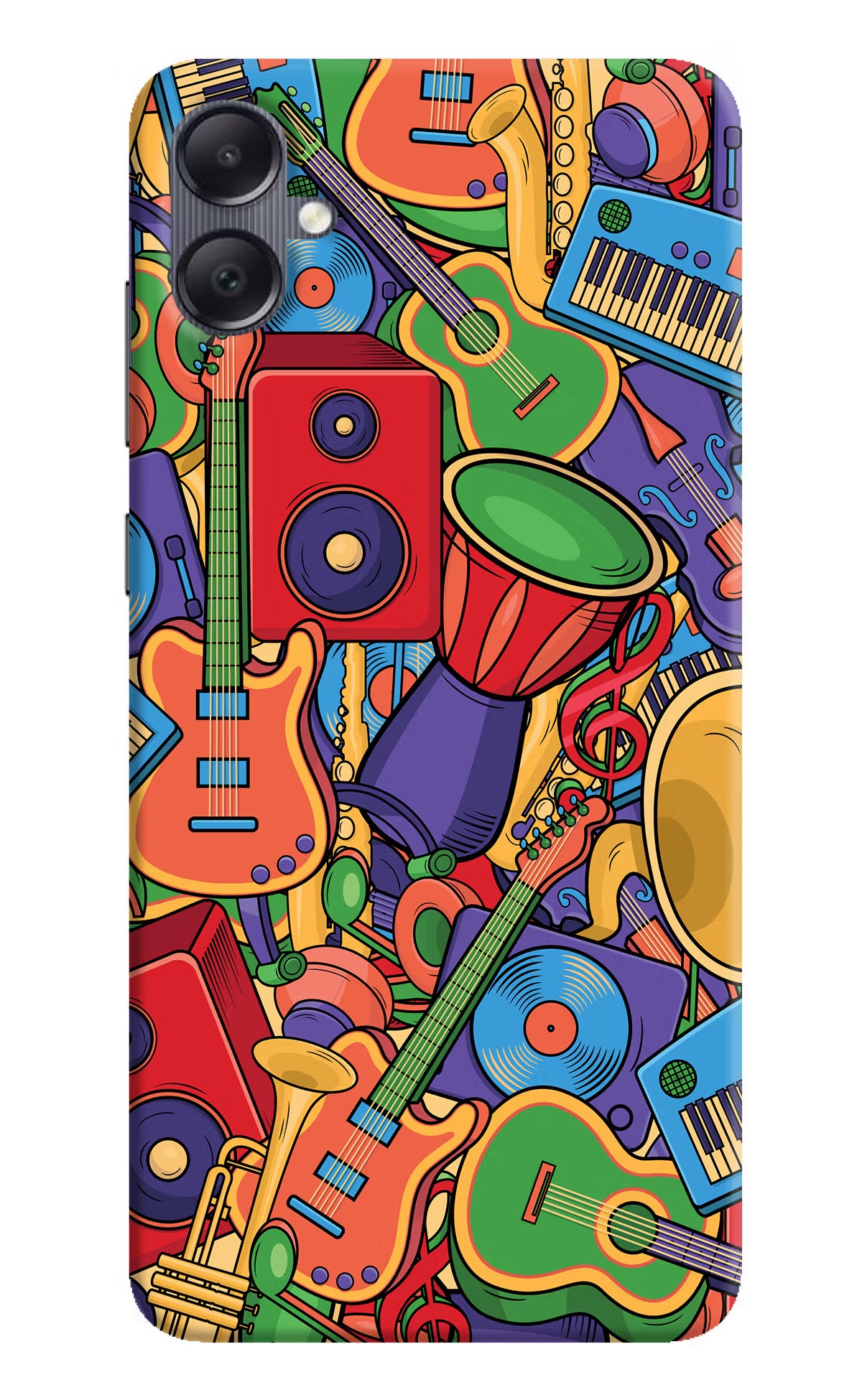 Music Instrument Doodle Samsung A05 Hard Case Back Cover by Casekaro