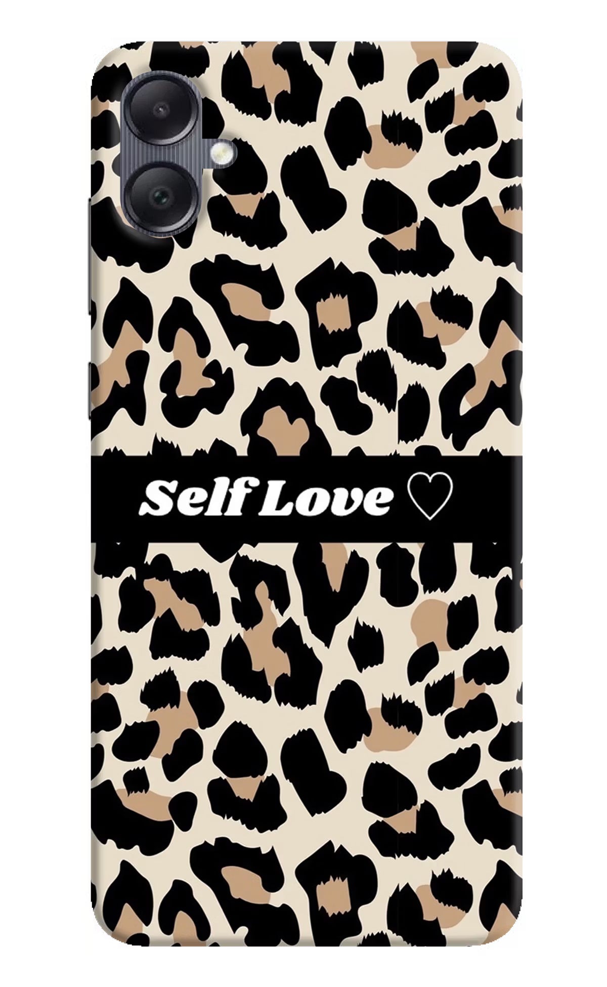 Leopard Print Self Love Samsung A05 Hard Case Back Cover by Casekaro