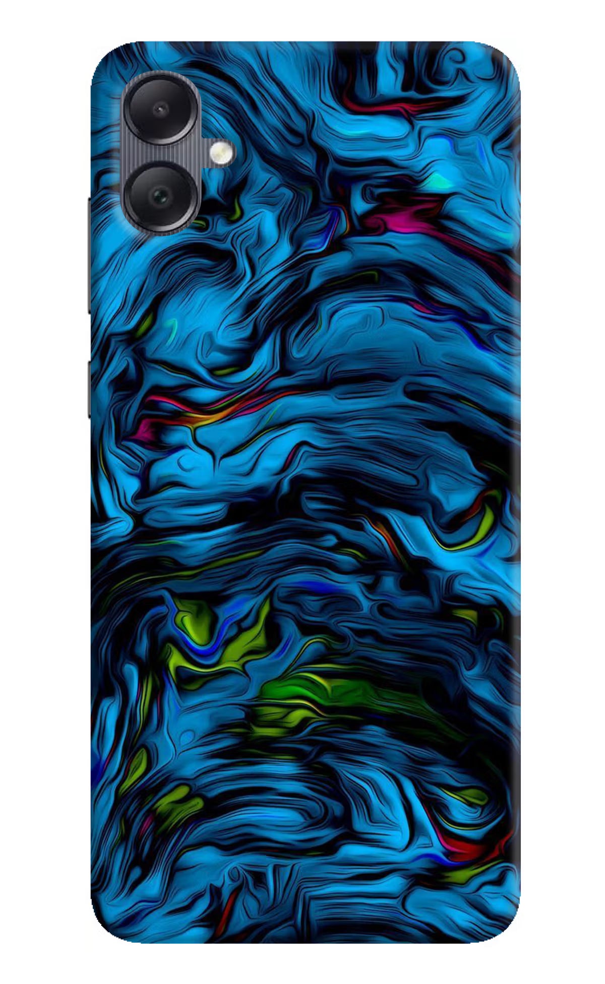 Dark Blue Abstract Samsung A05 Hard Case Back Cover by Casekaro