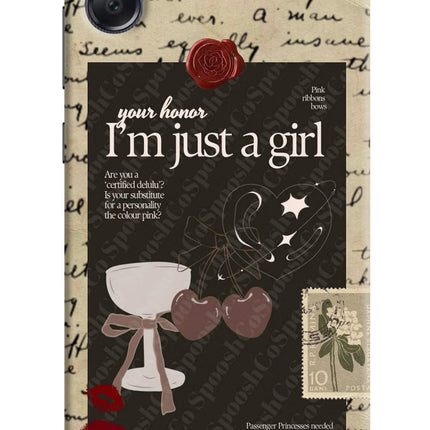 I am just a girl Samsung A05 Hard Case Back Cover by Casekaro