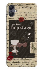 I am just a girl Samsung A05 Hard Case Back Cover by Casekaro