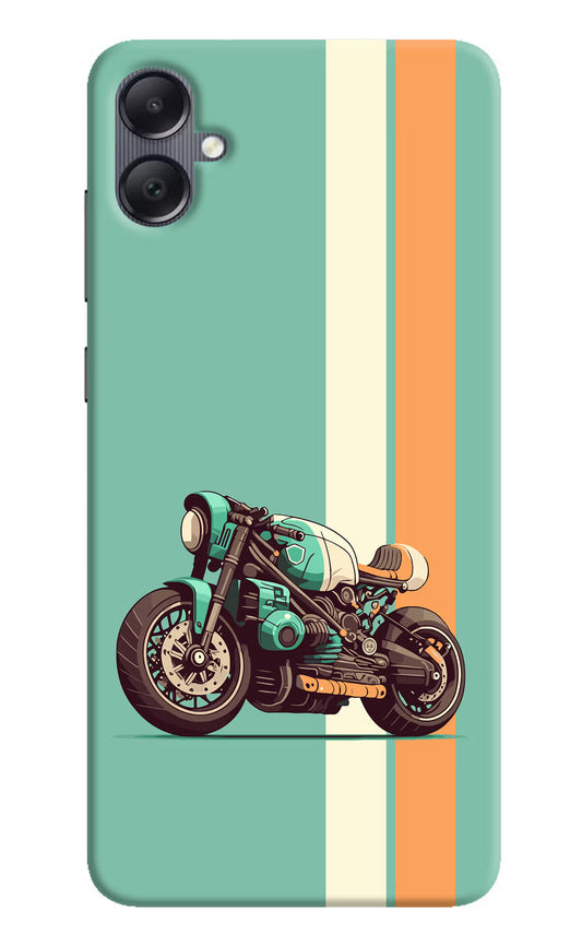 Striped Moto Drift Samsung A05 Hard Case Back Cover by Casekaro
