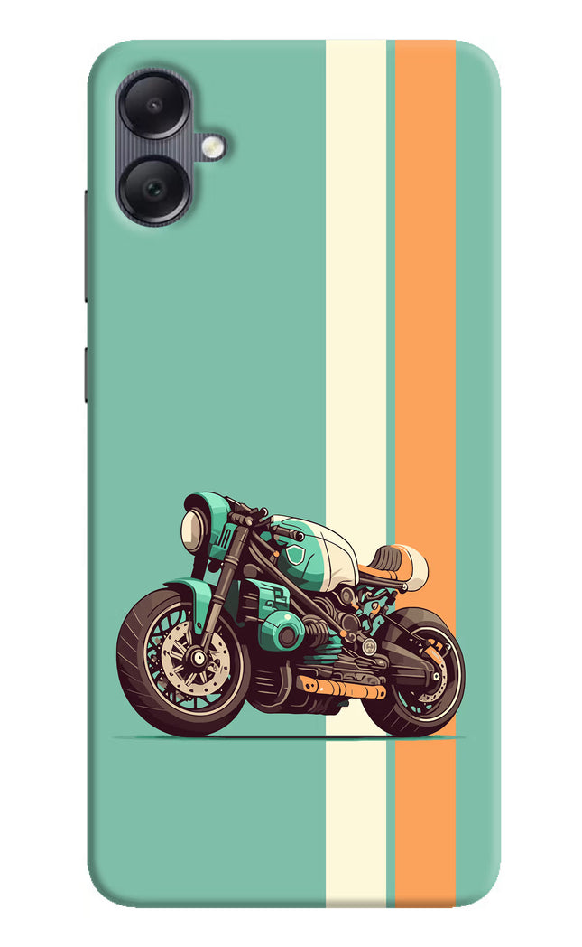 Striped Moto Drift Samsung A05 Hard Case Back Cover by Casekaro