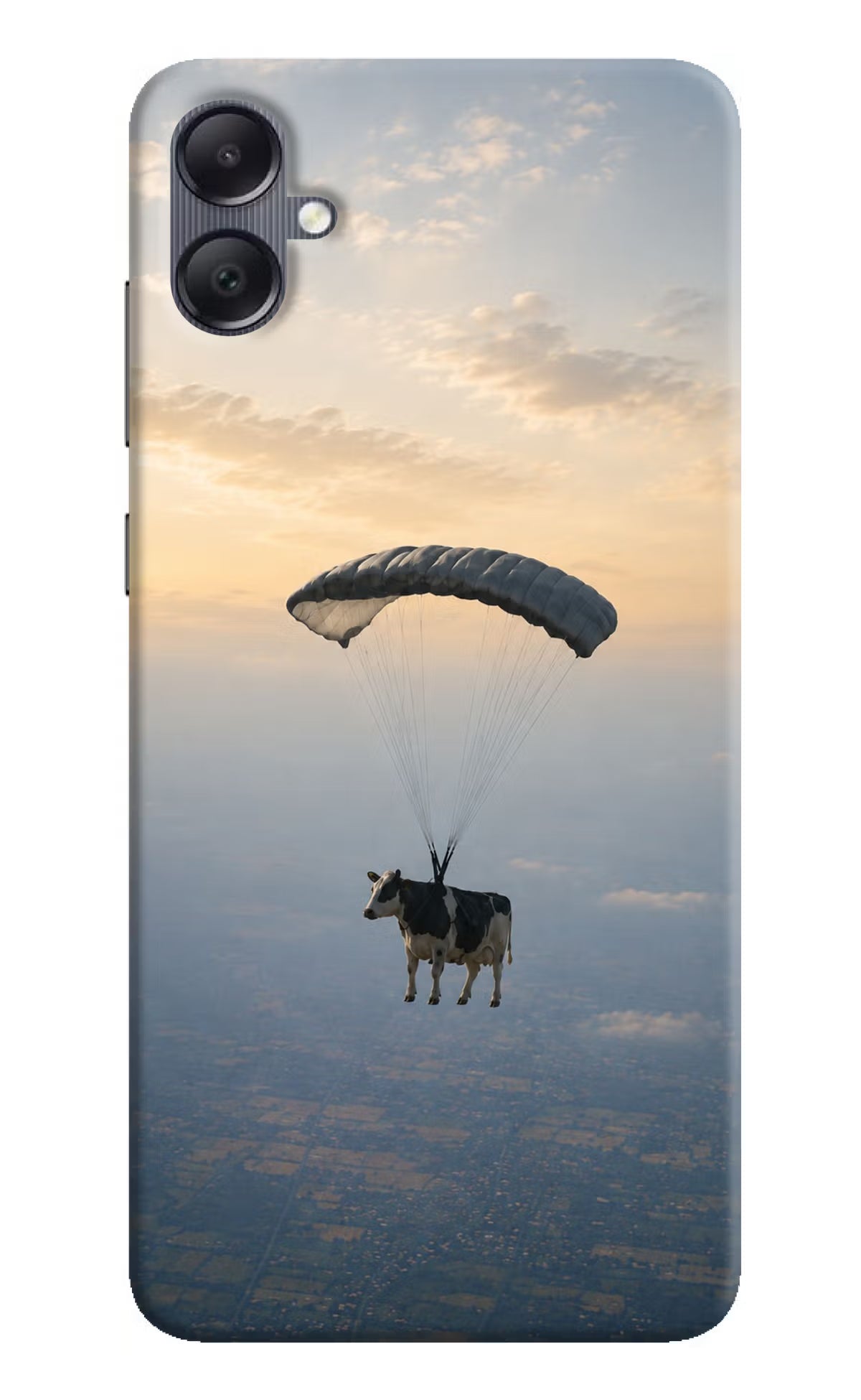 Skydiving Cow Samsung A05 Back Cover