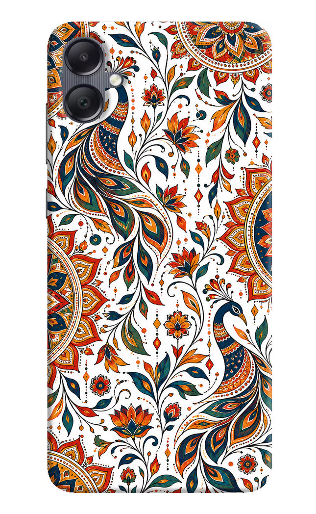 White Mayura Samsung A05 Hard Case Back Cover by Casekaro