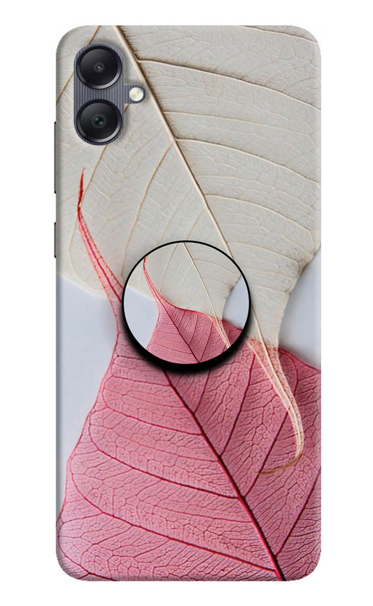 White Pink Leaf Samsung A05 Pop Case