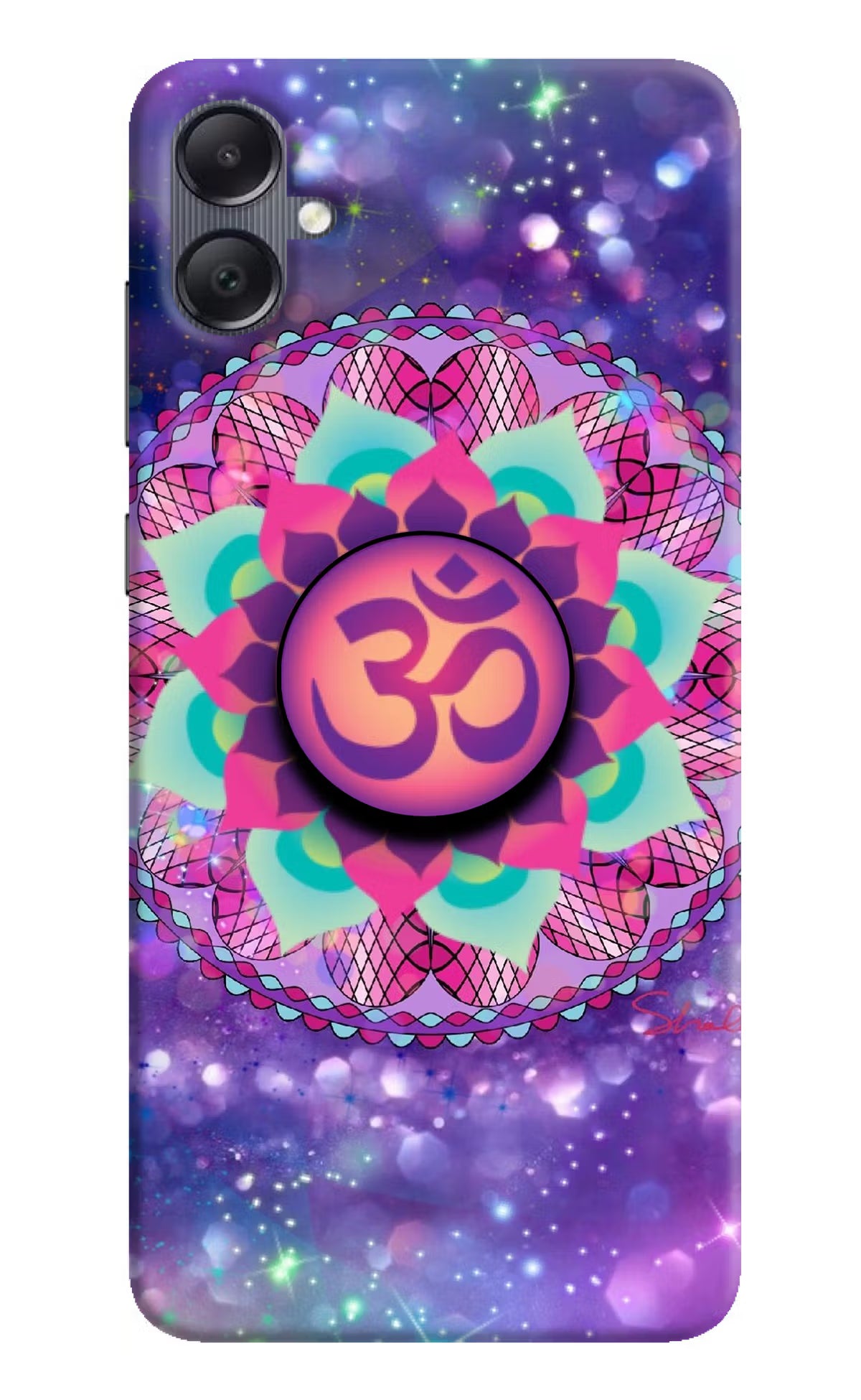 Om Purple Samsung A05 Pop Case by Casekaro
