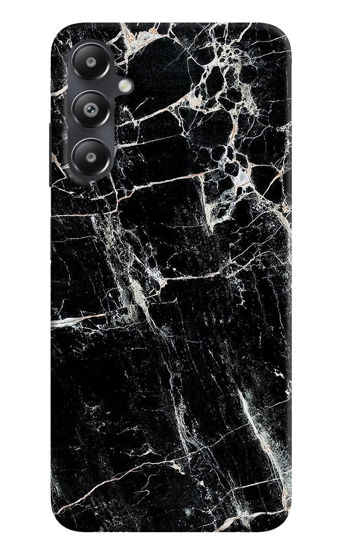 Black Marble Texture Samsung A05s Hard Case Back Cover by Casekaro