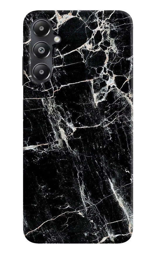 Black Marble Texture Samsung A05s Hard Case Back Cover by Casekaro