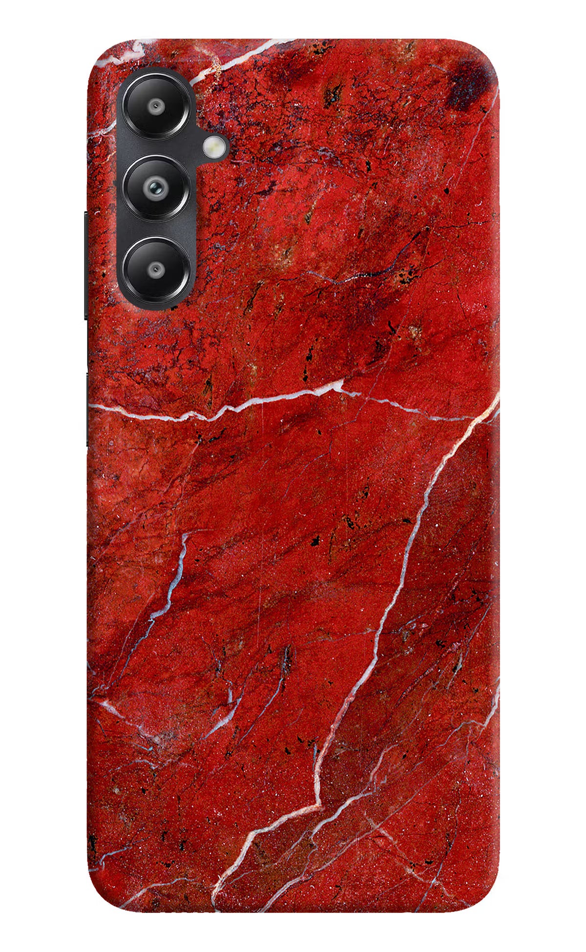 Red Marble Design Samsung A05s Hard Case Back Cover by Casekaro