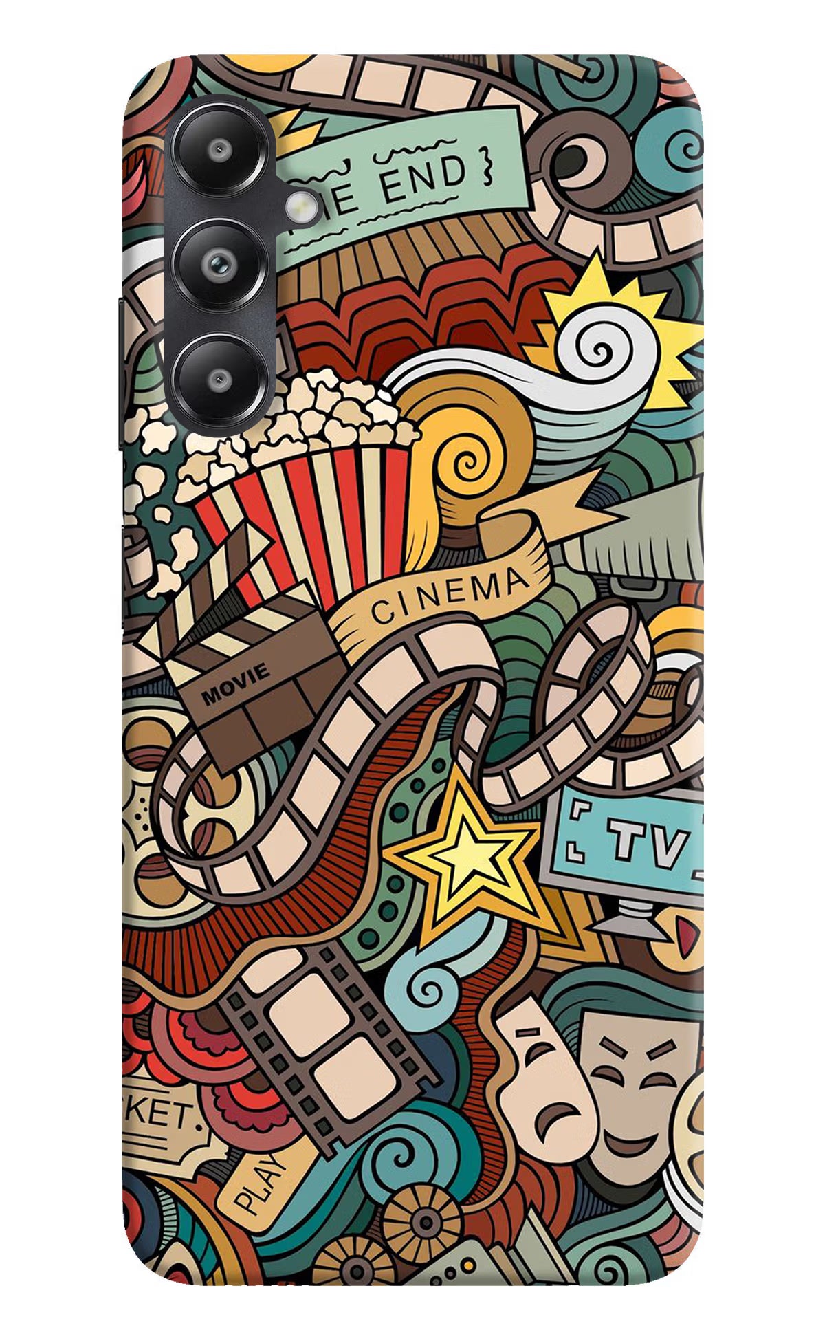 Cinema Abstract Samsung A05s Hard Case Back Cover by Casekaro