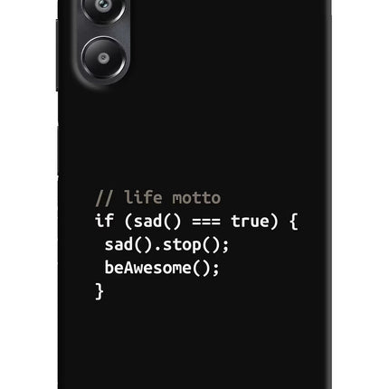Life Motto Code Samsung A05s Hard Case Back Cover by Casekaro