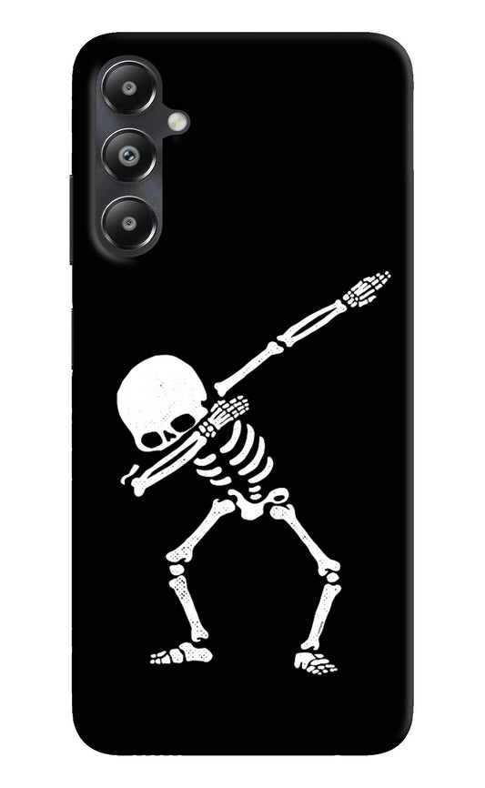 Dabbing Skeleton Art Samsung A05s Back Cover