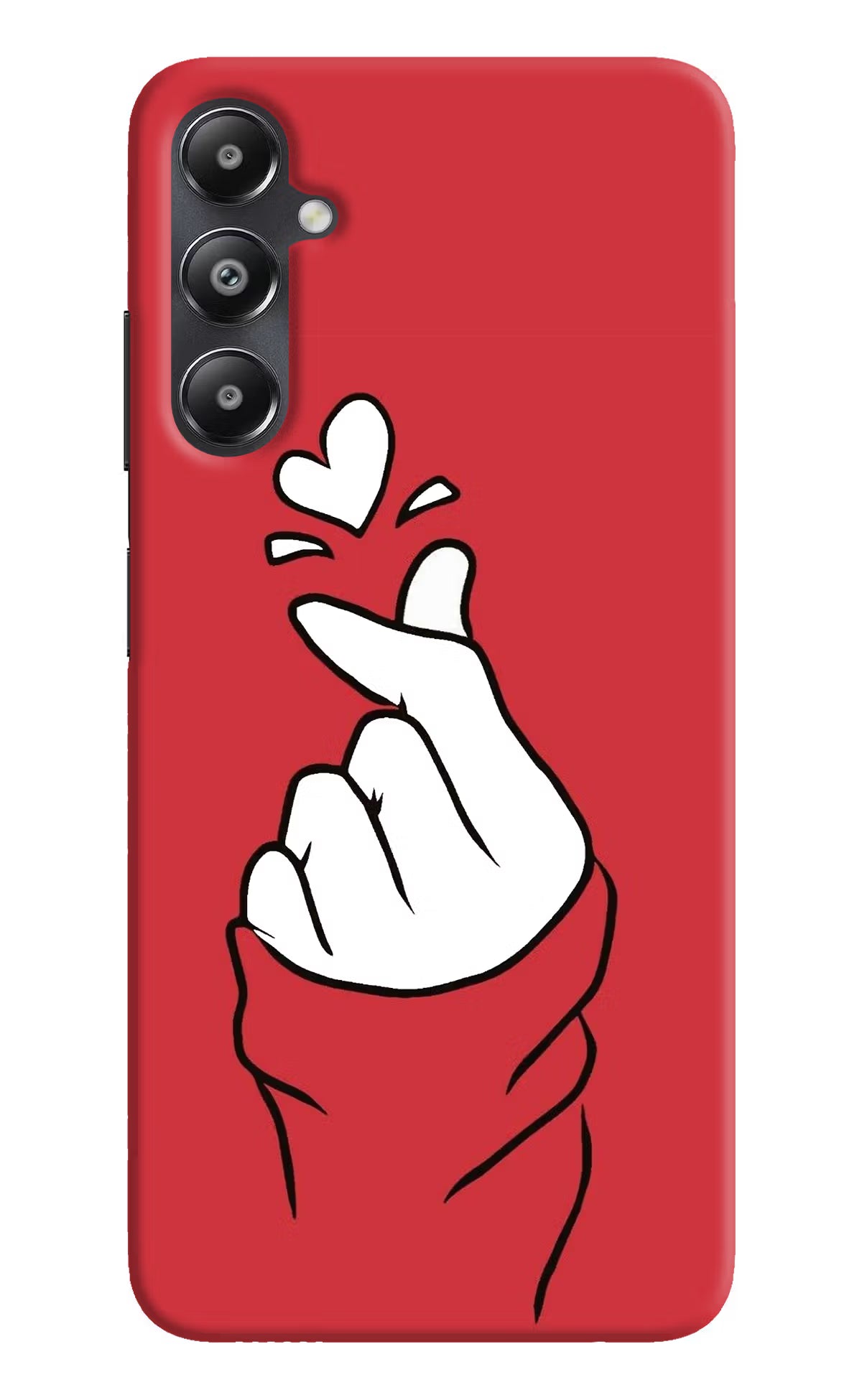 Korean Love Sign Samsung A05s Hard Case Back Cover by Casekaro